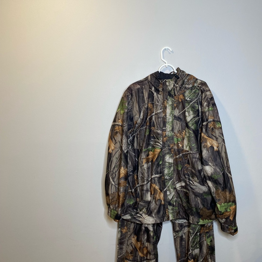 Creek side cami hooded hunting jacket and pants next GI pattern men’s size XL